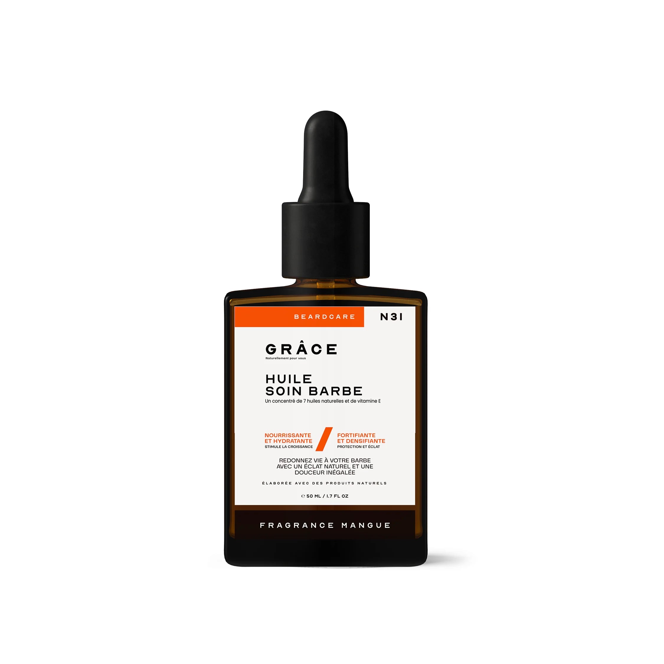 Huile soin barbe mangue