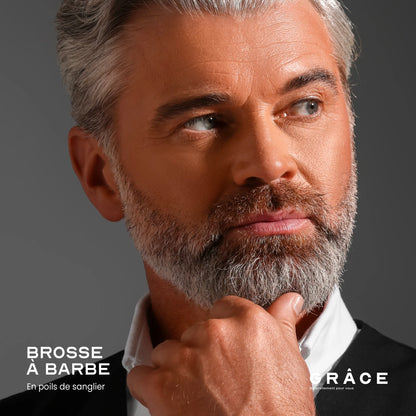 Brosse à barbe en poil de sanglier