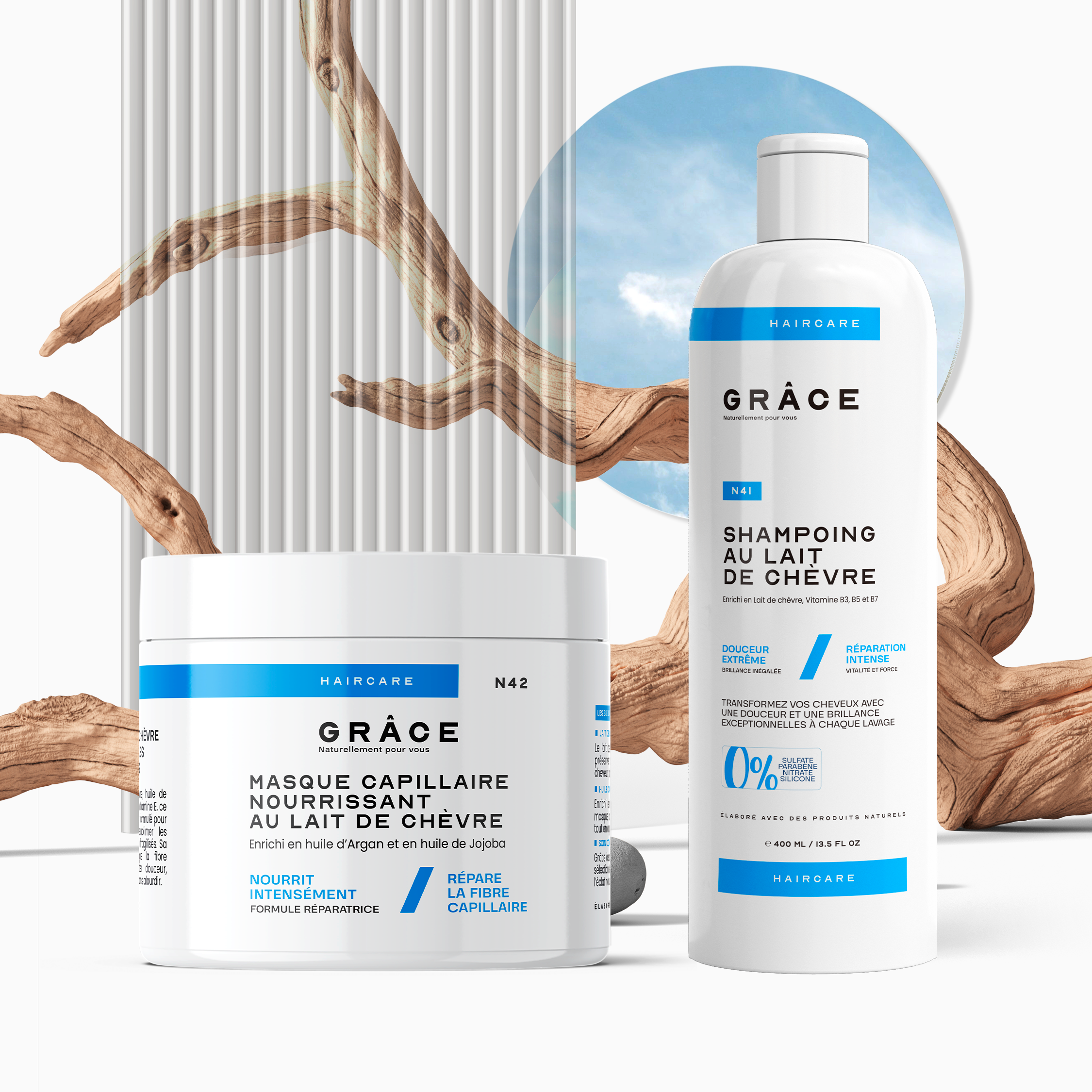 Duo Masque et Shampoing au lait de chèvre