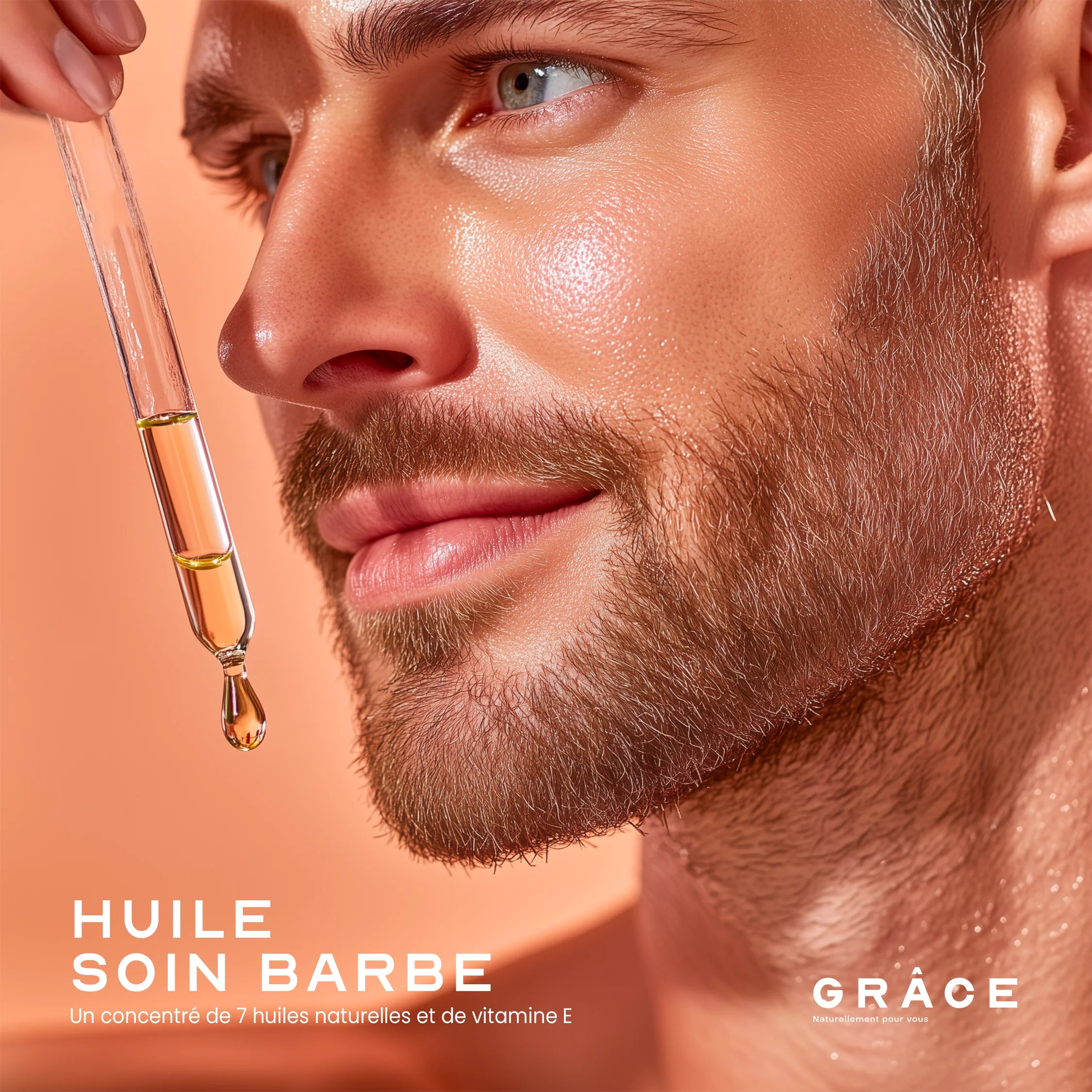 Huile soin barbe fraise