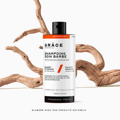 Shampoing soin à barbe fraise